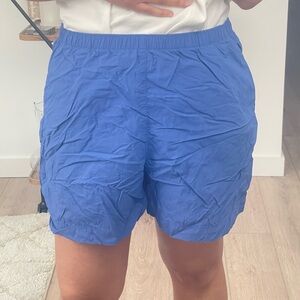 Men's Lightweight Blue Elastic-Waist Shorts
